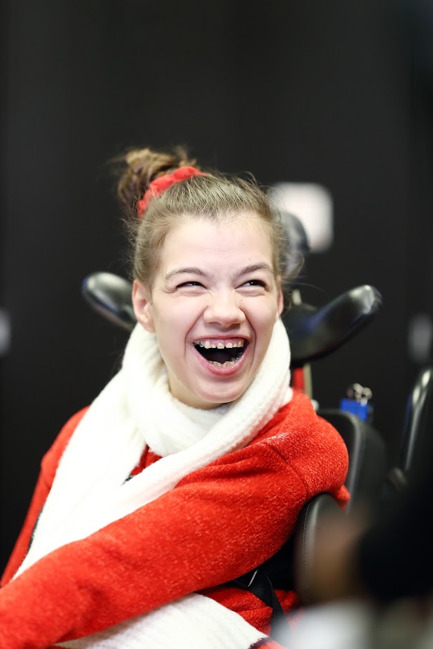 Young woman with disabilities